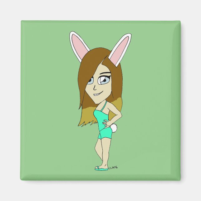 Chini Bunny girl  Magnet (Front)