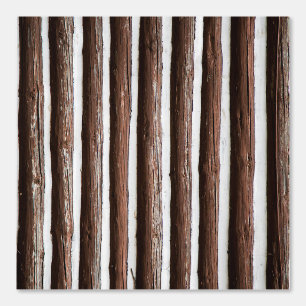 CHINKED LOG CABIN WALLPAPER
