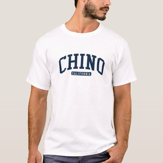 Chino California CA College University Style Navy T-Shirt (Front)