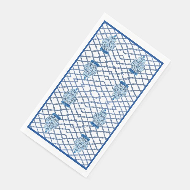 Chinoiserie Bamboo Ginger Jar  Napkin (Corner)