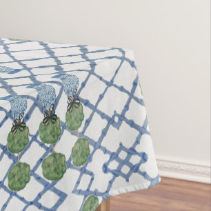 Chinoiserie Bamboo Topiaries Topiary  Tablecloth
