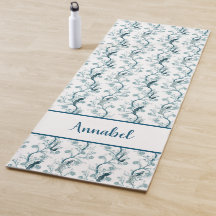 Chinoiserie birds and foliage petrol  blue