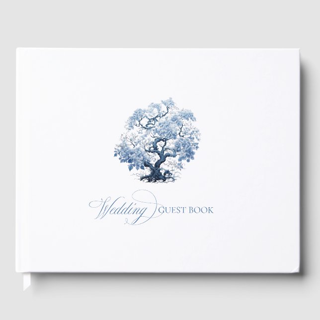 Chinoiserie Blossoming Tree Motif ID1094 Guest Book (Front)