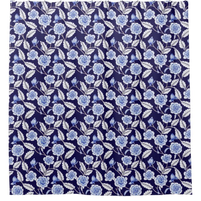 Chinoiserie Blue and White Floral Hampton Willow (Front)