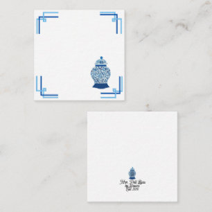 Chinoiserie Blue and White Ginger Jar Card
