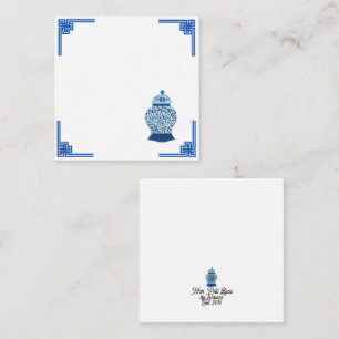 Chinoiserie Blue and White Ginger Jar Card