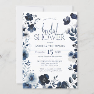 Chinoiserie Blue Bridal Shower Invitation