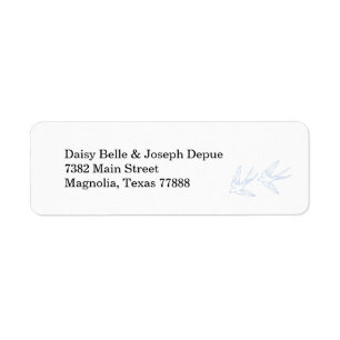Chinoiserie Blue Floral Address