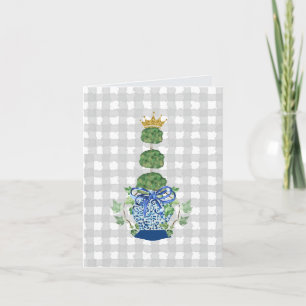 Chinoiserie Blue Ginger Jar topiary Card