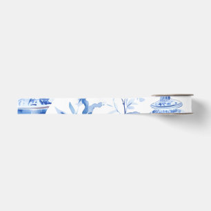 Chinoiserie Blue  Grosgrain Ribbon