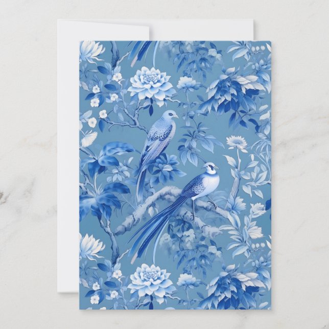Chinoiserie Blue Invitation (Front)