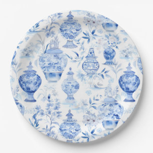 Chinoiserie Blue Paper Plates