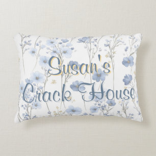 Chinoiserie Blue Toile Custom Mahjong Accent Pillow
