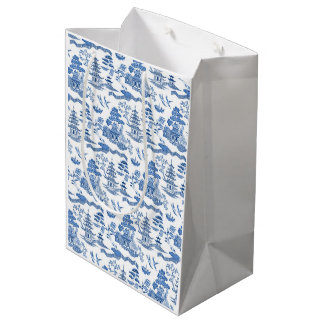 Chinoiserie Blue Willow Medium Gift Bag
