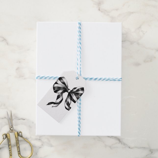 Chinoiserie & Bow Personalized Gift Tags (With Twine)