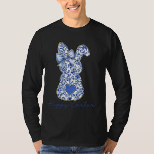 Chinoiserie Bunny Rabbit Vintage Blue and White Pa T-Shirt