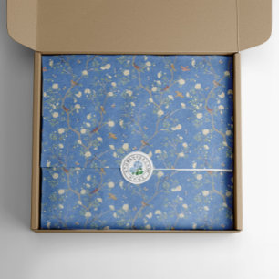 Chinoiserie Camellia Garden Breeze Blue Tissue Paper