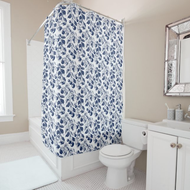Chinoiserie Cherry, Elegant Vintage Fruit Pattern (In Situ)