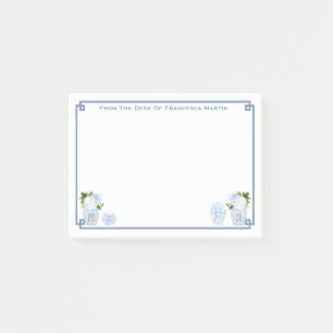 Chinoiserie Chic Blue And White Personalized Post-it Notes