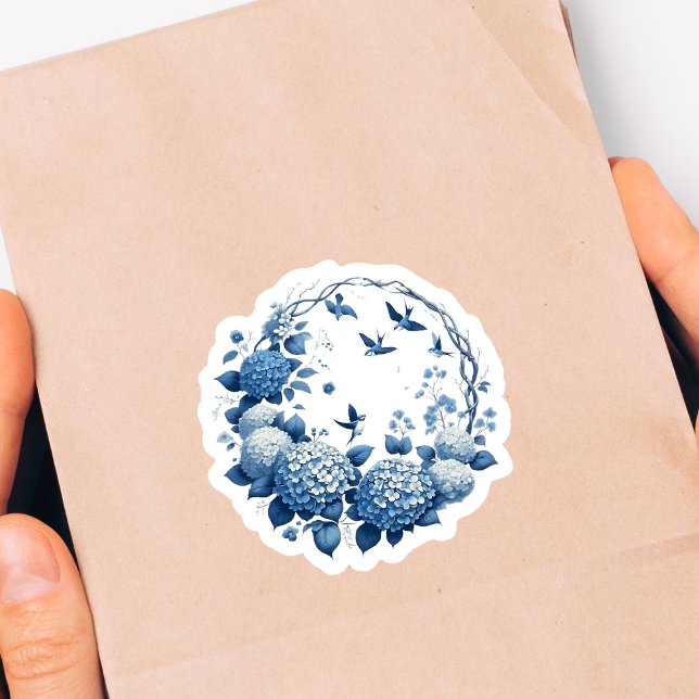 Chinoiserie Chic Hydrangeas & Bluebird Wreath Pack (Creator Uploaded)
