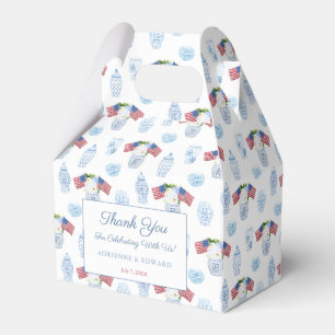 Chinoiserie Chic July 4th Wedding Favor Box