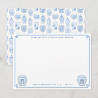 Chinoiserie Chic Stationery From The Desk Of Name