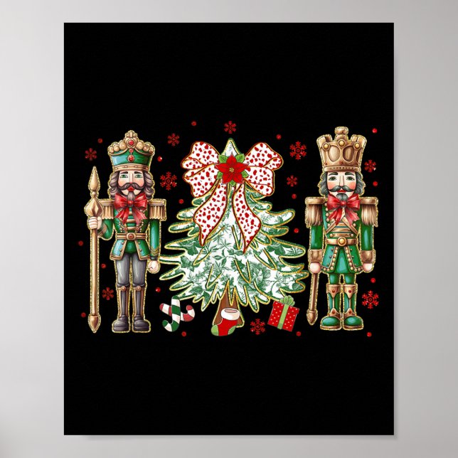 Chinoiserie Christmas Nutcracker Christmas Tree Co Poster (Front)