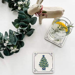Chinoiserie Christmas Tree Coaster