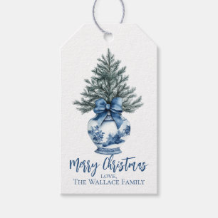 Chinoiserie Christmas Tree, Custom  Gift Tags