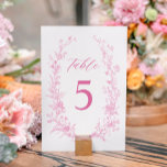 Chinoiserie Classic Pink Floral Wedding Table Number<br><div class="desc">Chinoiserie Classic Pink Floral Wedding Table Number</div>
