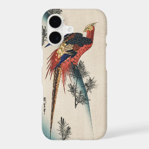Chinoiserie Colourful Pheasant Bird & Pine Art