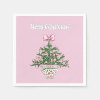 Chinoiserie Design Christmas Cocktail Napkin