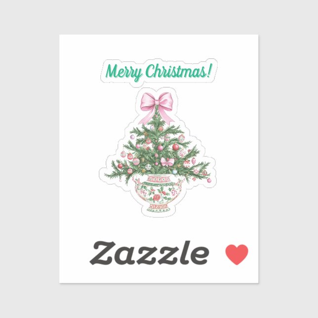 Chinoiserie Design Christmas Sticker (Sheet)