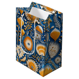 Chinoiserie Exotic Birds Botanical Pattern (2) Medium Gift Bag