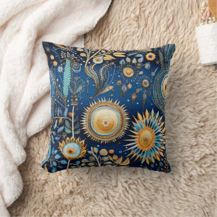 Chinoiserie Exotic Birds Botanical Pattern (2) Throw Pillow