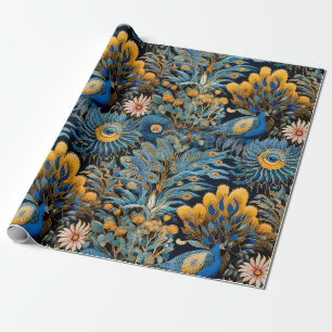Chinoiserie Exotic Birds Botanical Pattern (7) Wrapping Paper