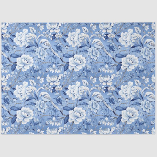 Chinoiserie Floral Pattern Tissue Paper (Front)