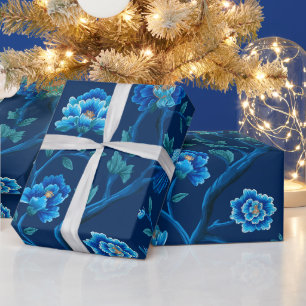 Chinoiserie Floral Pattern Wrapping Paper