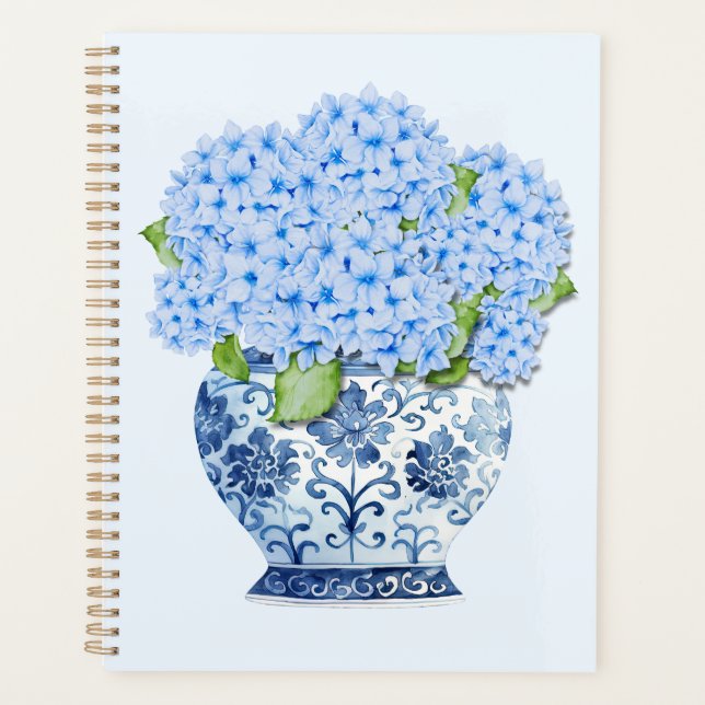 Chinoiserie Floral Vase Custom Planner (Front)