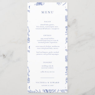 Chinoiserie Floral Wedding Menu