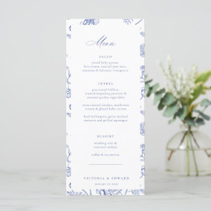 Chinoiserie Floral Wedding Menu