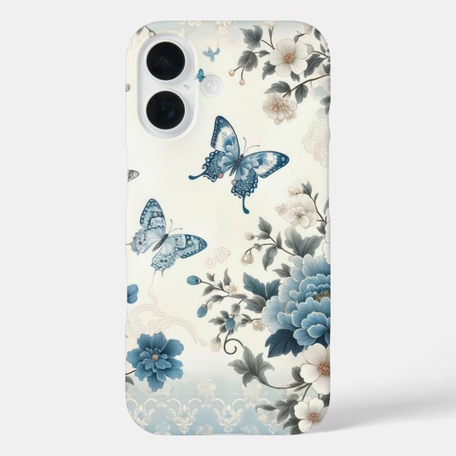 Chinoiserie Flowers and Butterflies Case-Mate iPhone Case (Back)
