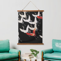 Chinoiserie Flying Crane Zen Minimalist Kimono Art