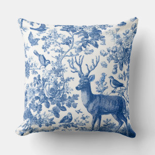 Chinoiserie Forest Animal Throw Pillow