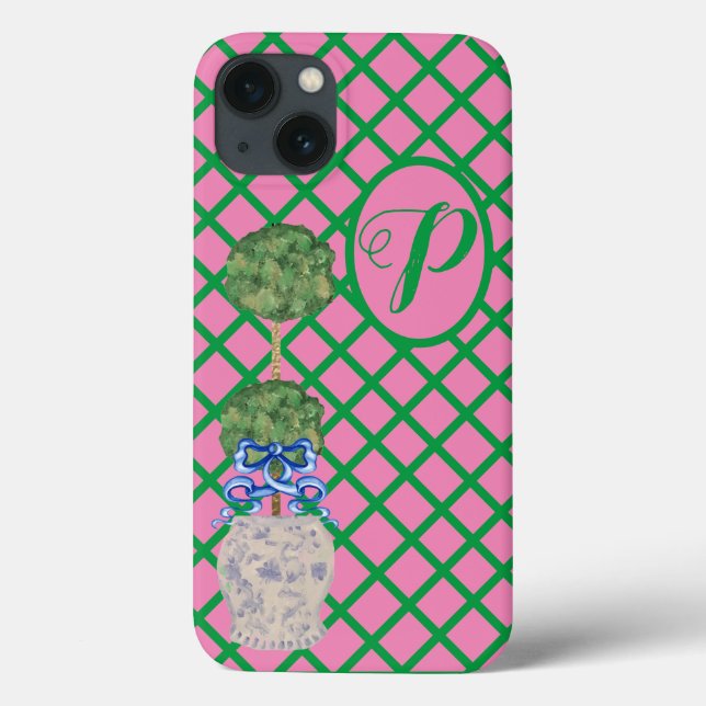 Chinoiserie Garden Topiary Ginger Jar Jars Case-Mate iPhone Case (Back)