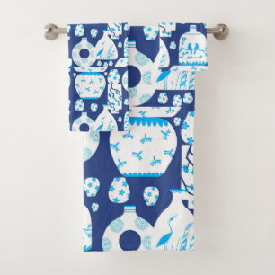 Chinoiserie Ginger Jar Jars  Bath Towel Set