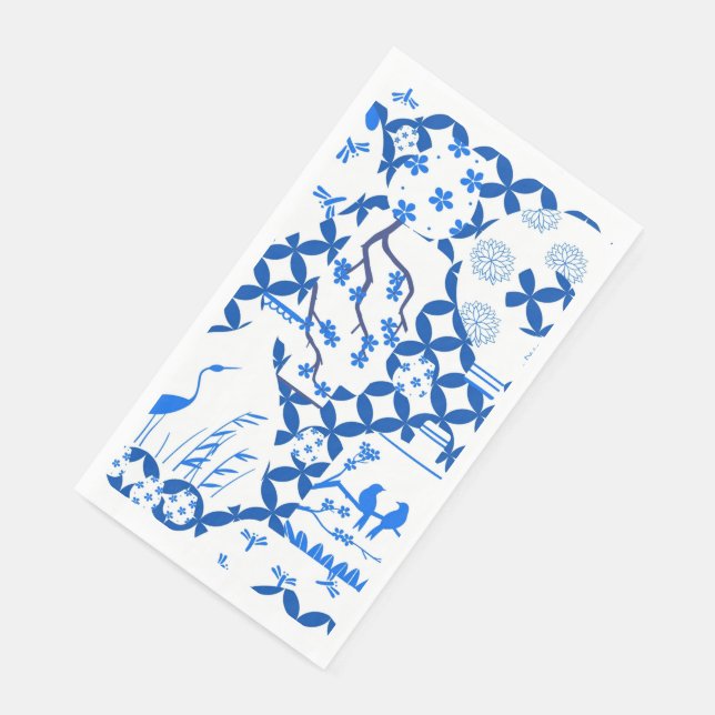 Chinoiserie Ginger Jar Jars  Paper Paper Guest Tow Napkin (Corner)