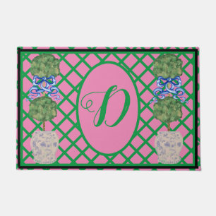 Chinoiserie Ginger Jar Jars Topiary Rug Doormat