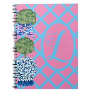 Chinoiserie ginger jar Jars Topiary spiral  Notebo Notebook