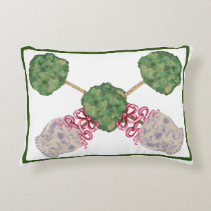 Chinoiserie Ginger Jar Jars Topiary Topiaries Accent Pillow
